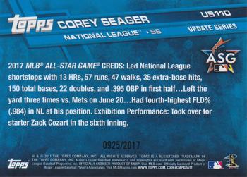 2017 Topps Update - Gold #US110 Corey Seager Back