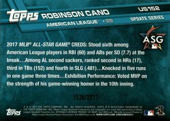 2017 Topps Update - Gold #US152 Robinson Cano Back