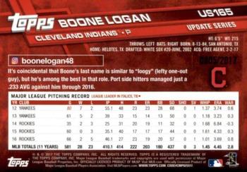 2017 Topps Update - Gold #US165 Boone Logan Back