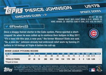 2017 Topps Update - Gold #US179 Pierce Johnson Back