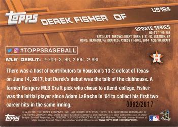 2017 Topps Update - Gold #US194 Derek Fisher Back