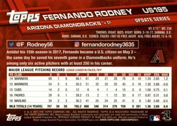 2017 Topps Update - Gold #US195 Fernando Rodney Back