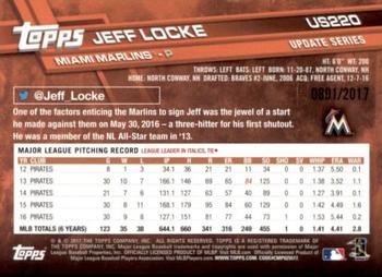 2017 Topps Update - Gold #US220 Jeff Locke Back