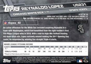 2017 Topps Update - Gold #US231 Reynaldo Lopez Back