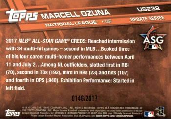 2017 Topps Update - Gold #US232 Marcell Ozuna Back