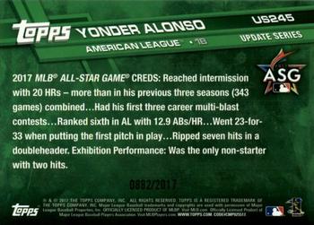 2017 Topps Update - Gold #US245 Yonder Alonso Back