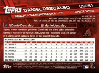 2017 Topps Update - Gold #US251 Daniel Descalso Back