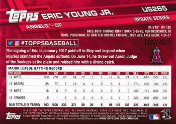 2017 Topps Update - Gold #US265 Eric Young Jr. Back