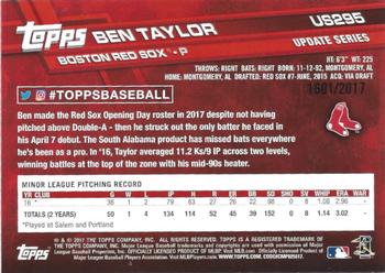 2017 Topps Update - Gold #US295 Ben Taylor Back