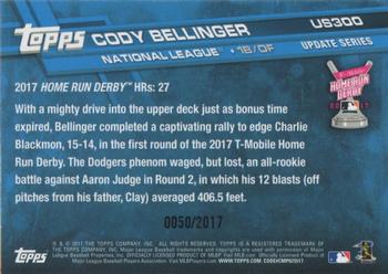 2017 Topps Update - Gold #US300 Cody Bellinger Back