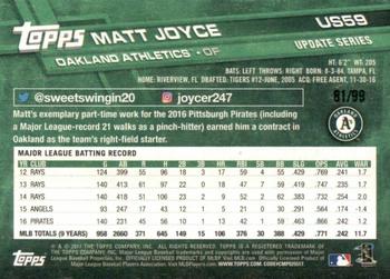 2017 Topps Update - Vintage Stock #US59 Matt Joyce Back
