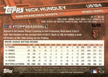 2017 Topps Update - Vintage Stock #US124 Nick Hundley Back