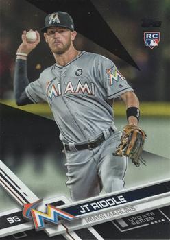 2017 Topps Update - Black #US159 J.T. Riddle Front