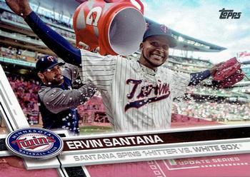 2017 Topps Update - Mother's Day Hot Pink #US58 Ervin Santana Front