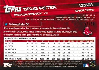 2017 Topps Update - Mother's Day Hot Pink #US131 Doug Fister Back