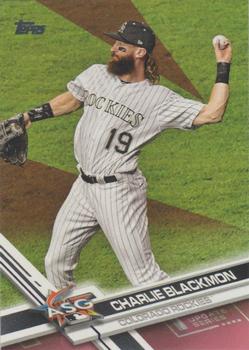2017 Topps Update - Mother's Day Hot Pink #US144 Charlie Blackmon Front