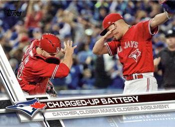 2017 Topps Update - Father's Day Powder Blue #US57 Charged-Up Battery Front