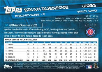2017 Topps Update - Father's Day Powder Blue #US263 Brian Duensing Back