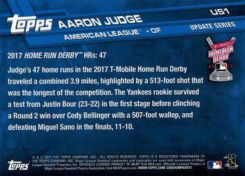 2017 Topps Update - Negative #US1 Aaron Judge Back