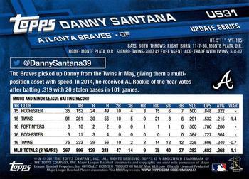 2017 Topps Update - Negative #US31 Danny Santana Back