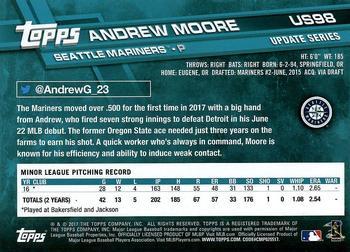 2017 Topps Update - Negative #US98 Andrew Moore Back