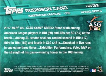 2017 Topps Update - Negative #US152 Robinson Cano Back
