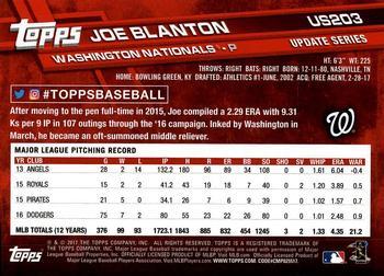 2017 Topps Update - Negative #US203 Joe Blanton Back