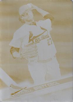 2017 Topps Update - Printing Plates Yellow #US199 Brett Cecil Front