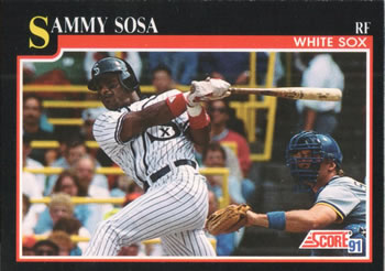 1991 Score #256 Sammy Sosa Front