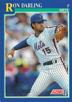 1991 Score #456 Ron Darling Front