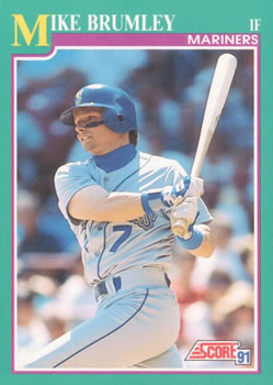 1991 Score #624 Mike Brumley Front