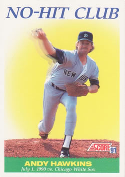 1991 Score #704 Andy Hawkins Front