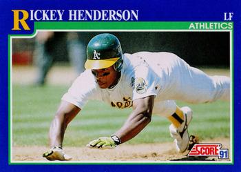 1991 Score #10 Rickey Henderson Front