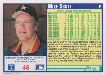 1991 Score #46 Mike Scott Back