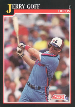 1991 Score #834 Jerry Goff Front