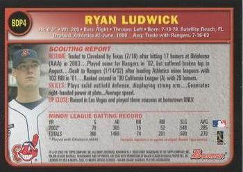 2003 Bowman Draft Picks & Prospects #BDP4 Ryan Ludwick Back