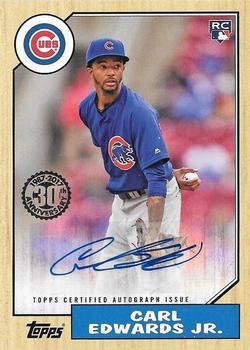 2017 Topps Update - 1987 Topps Baseball 30th Anniversary Autographs #87A-CE Carl Edwards Jr. Front