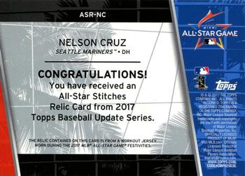 2017 Topps Update - All-Star Stitches Relics #ASR-NC Nelson Cruz Back
