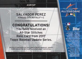 2017 Topps Update - All-Star Stitches Relics #ASR-SP Salvador Perez Back