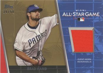 2017 Topps Update - All-Star Stitches Relics Gold #ASR-BHA Brad Hand Front