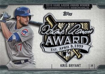 2017 Topps Update - Hank Aaron Award Commemorative Patch #HA-KB Kris Bryant Front