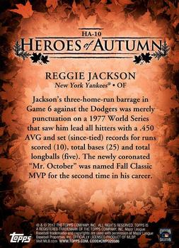 2017 Topps Update - Heroes of Autumn #HA-10 Reggie Jackson Back