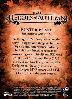 2017 Topps Update - Heroes of Autumn #HA-18 Buster Posey Back