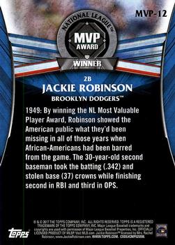 2017 Topps Update - MVP Award Winners #MVP-12 Jackie Robinson Back