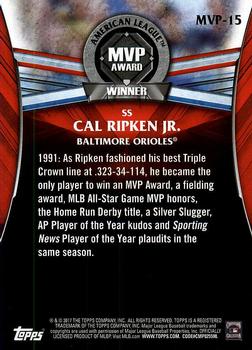2017 Topps Update - MVP Award Winners #MVP-15 Cal Ripken Jr. Back