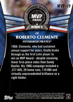 2017 Topps Update - MVP Award Winners #MVP-19 Roberto Clemente Back