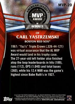 2017 Topps Update - MVP Award Winners #MVP-20 Carl Yastrzemski Back