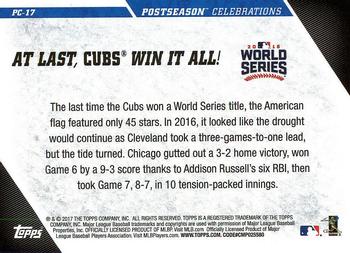 2017 Topps Update - Postseason Celebrations #PC-17 Chicago Cubs Back