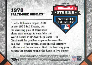 2017 Topps Update - Storied World Series #SWS-13 1970 Baltimore Orioles Back