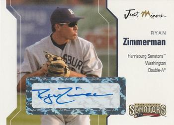 2006 Just Autographs - Signatures #70 Ryan Zimmerman Front